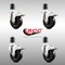 Service Caster 4 Inch 316SS Hard Rubber Wheel Swivel 1-3/4 Inch Stem Caster Set Lock Brake SCC SCC-SS316TTLEX20S414-HRS-134-4 - alternate 1